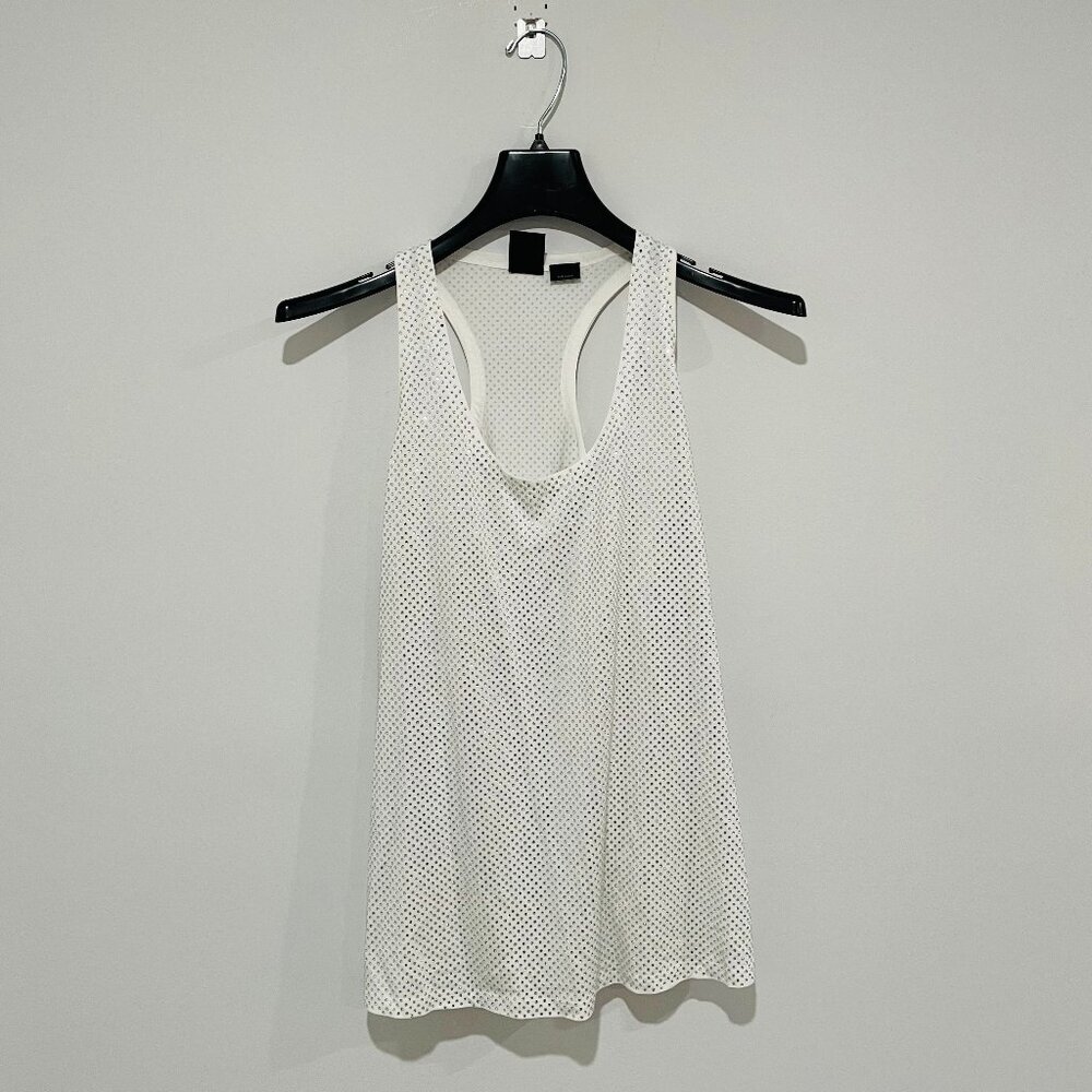 NWT Pinko Women White Crystal Bakugan Top Size M